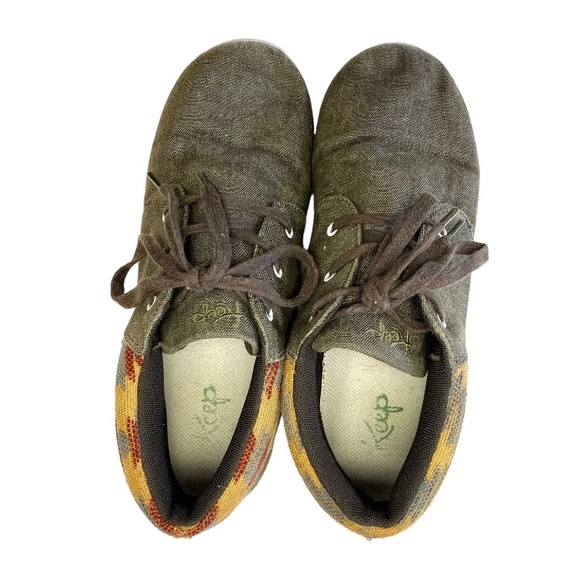 Keep Women's 10 Canvas Shoes Mid Top Aztec Sneakers Brown - Picture 6 of 9